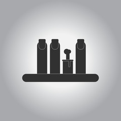 Black and white Vector illustration in flat design Halloween icon Hand with cut finger