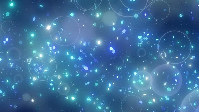 きらきら雪結晶と玉ブラシ