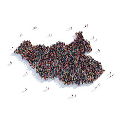 people group shape map South Sudan