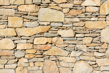 Natural Stone Wall Closeup