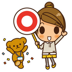 オンナノコ オフィスカジュアル(黄) マル