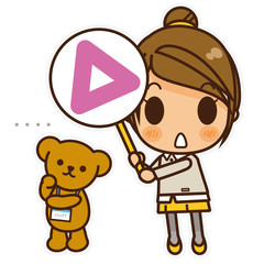 オンナノコ オフィスカジュアル(黄) 三角