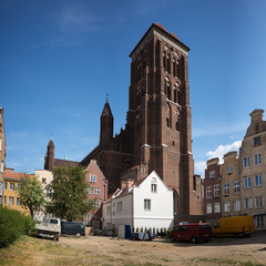 Fototapeta na wymiar St. Mary's Church in Gdańsk