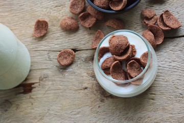 fresh milk chocolate corn flake