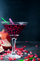 Delicious pomegranate cocktail