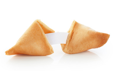 Fortune cookie with blank message