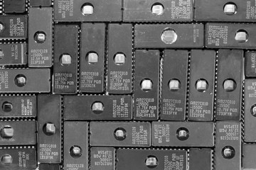 Old ultraviolet ROM chips background