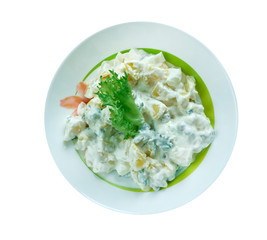 Finnish salad with potatoes