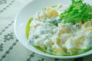 Finnish salad with potatoes