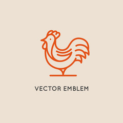 Fototapeta na wymiar Vector logo design templates in linear style