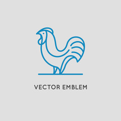 Vector logo design templates in linear style