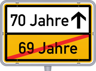 70 Jahre Geburtstag - Jubiläum