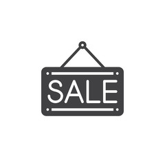 Sale door plate icon vector, filled flat sign, solid pictogram isolated on white, logo illustration