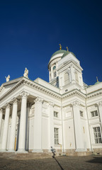 Fototapeta na wymiar Helsinki city cathedral in senate square finland