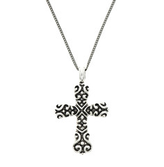 Fototapeta premium cross pendant isolated on white background