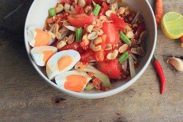 salted egg papaya salad