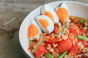 salted egg papaya salad
