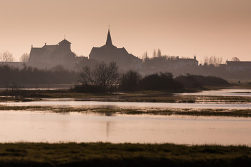 Village of Sallertaine in the brittany marsh of Vendee