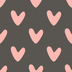 Seamless vector pattern with hearts