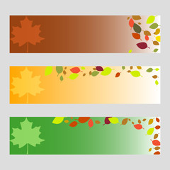 Naklejka na ściany i meble vector set of happy thanksgiving day banner