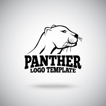 Vector logo template with Panther, for sport teams, brands etc