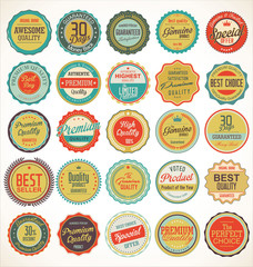 Retro vintage badges and labels collection