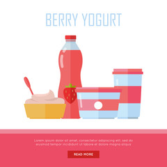 Berry Yogurt, Dairy Products from Milk