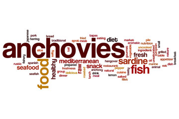 Anchovies word cloud