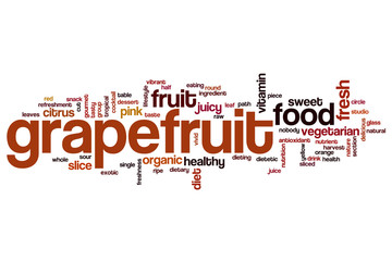 Grapefruit word cloud