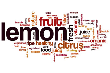 Fototapeta premium Lemon word cloud