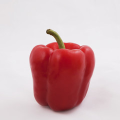 Fresh vegetables Three sweet Red, Yellow, Green Peppers isolated on white background.