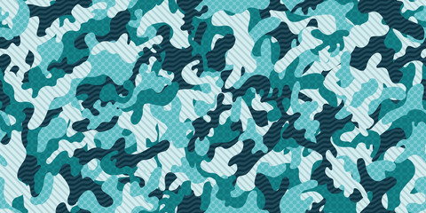 Camouflage background. Seamless pattern.Vector. 迷彩パターン