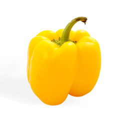 yellow pepper isolated on the white background