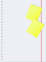 Notebook with note 