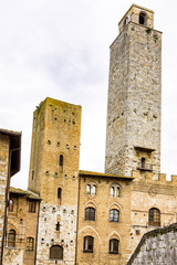 Touristenort San Gimignano in der Toskana