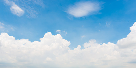 blue sky background with tiny clouds