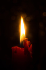 Candle Christmas post card