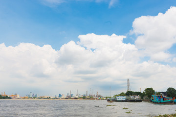 Landscape Chao Phraya River Bangkok Thailand