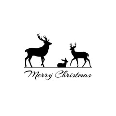 Hirschfamilie - Merry Christmas