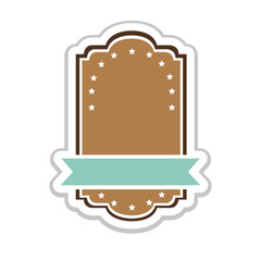 light brown emblem or label icon image vector illustration design 