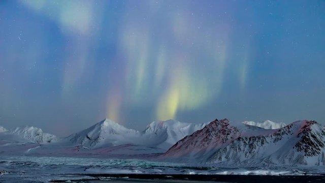 Beautiful Northern Lights on the Arctic sky