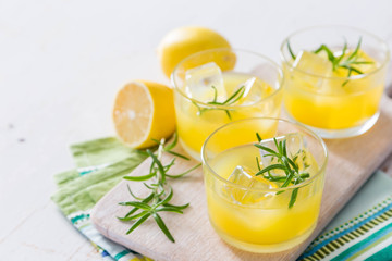 Lemon and rosemary cocktails