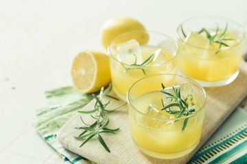 Lemon and rosemary cocktails