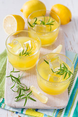 Obraz na płótnie Canvas Lemon and rosemary cocktails