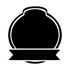black and white emblem or label icon image vector illustration design 