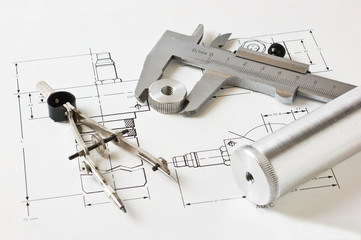 mechanical scheme and calipers