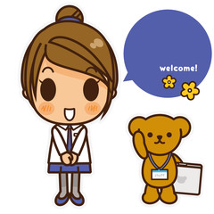 オンナノコ オフィスカジュアル(青) ご挨拶