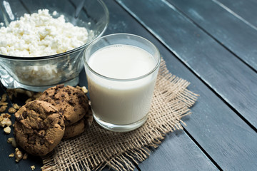 milk, cottage cheese - dairy products