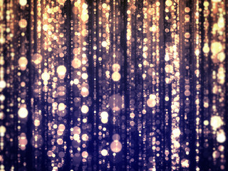 Light Gold Bokeh Falling Background.