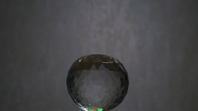 crystal ball in a dark